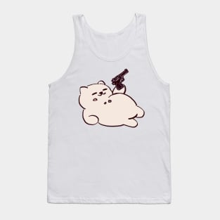 kitty collector tubbs the cat but it has a gun Tank Top